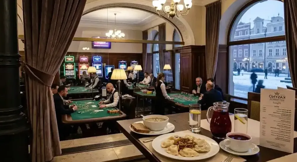 Salon gier przy zielonych stołach