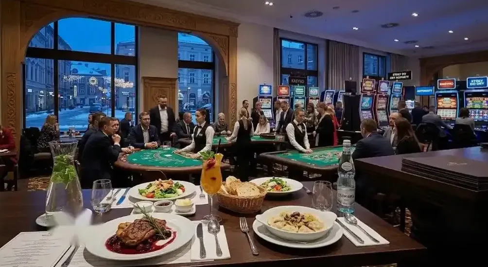 Współczesne wnętrze restauracji Pod Baranem